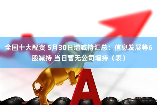 全国十大配资 5月30日增减持汇总：信息发展等6股减持 当日暂无公司增持（表）